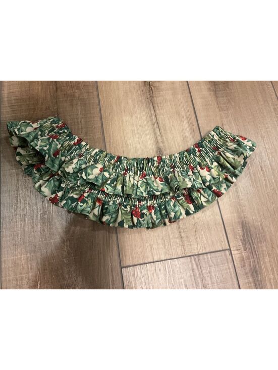Longaberger Other - Longaberger XL basket garter American Holly Print Fabric Christmas